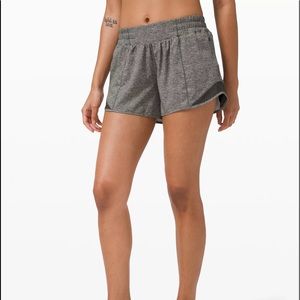 Gray lululemon hotty hots shorts 4” size 4